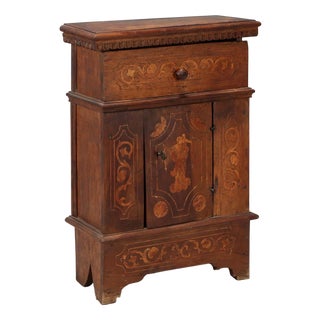 Baroque Bedside Table in Walnut For Sale