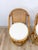 Beige Vintage Coastal Hollywood Regency Caned Rattan Swivel Barstools Counter Height For Sale - Image 8 of 13