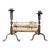 Antique Wrought Iron Andirons—A Pair For Sale