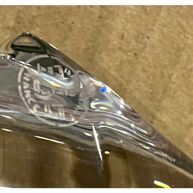 1980s Baccarat Crystal France Playful Dolphins - Set of 3 For Sale - Image 12 of 14