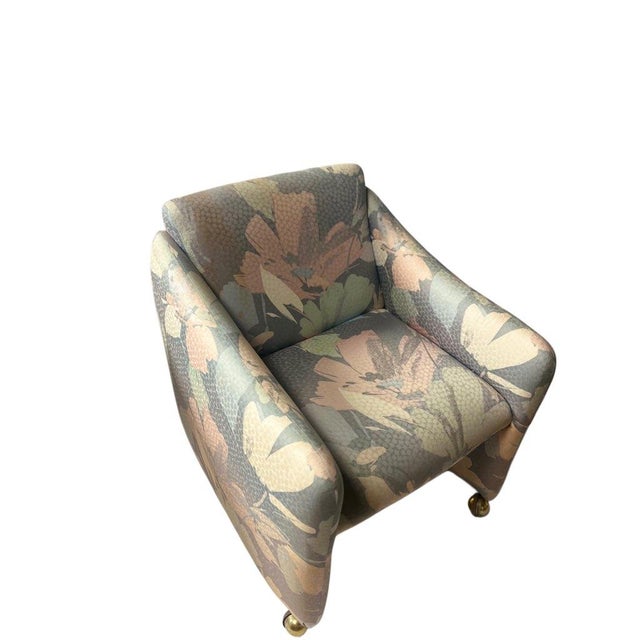 1980s Postmodern Fabric Rolling Chairs For Sale In Philadelphia - Image 6 of 6