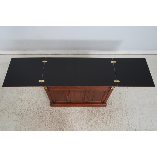 Wood Stickley Regency Style Cherry Slide Open Top Server For Sale - Image 7 of 18