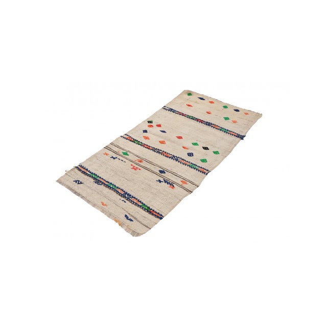 Mid-Century Modern Vintage Decorative Small Kilim Rug - 2`0″ X 4`3″ Ft. For Sale - Image 3 of 6