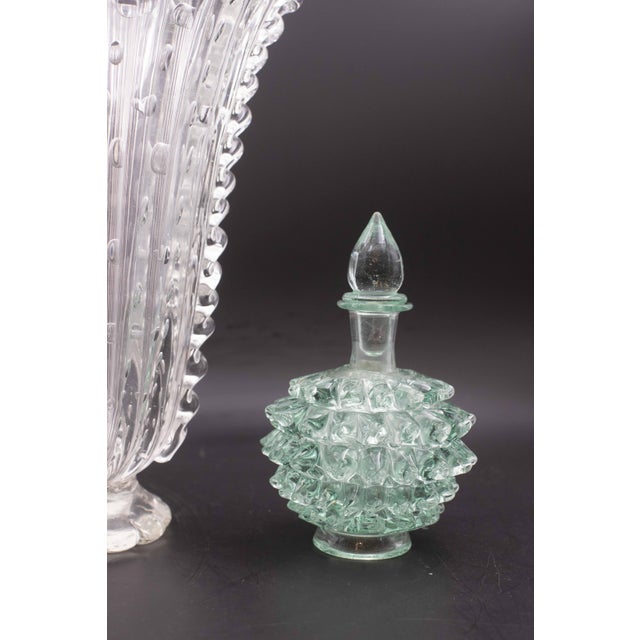 1940s Green Ercole Barovier Rostrato Murano Style Glass Vase for Barovier & Toso For Sale - Image 10 of 10