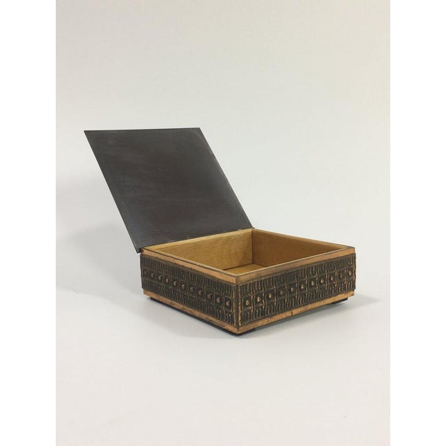 Copper Mid-Century Bronze Cigarette Box, 1970s For Sale - Image 8 of 10