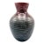 1960s Large Accolay Green & Oxblood Flambe Ceramic Vase, French MCM Studio Pottery For Sale