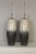 Dove Gray Mid 20th Century Reverse Painted Lamps - a Pair For Sale - Image 8 of 11