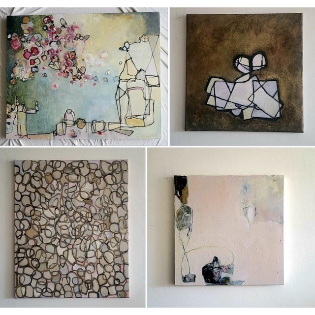 Abstract Tell Me (2023) Is an Abstract Oil Painting by Lynn Christian For Sale - Image 3 of 7