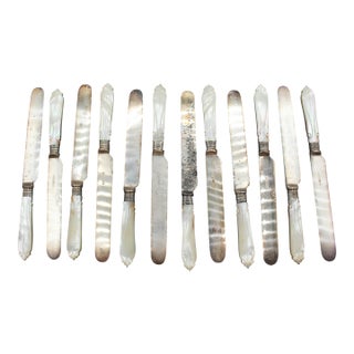 Circa 1900 English Luncheon Knives - Set of 12 For Sale