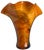 Murano Missoni Style Art Glass Orange Fazoletto Filligrana Vase For Sale - Image 11 of 12