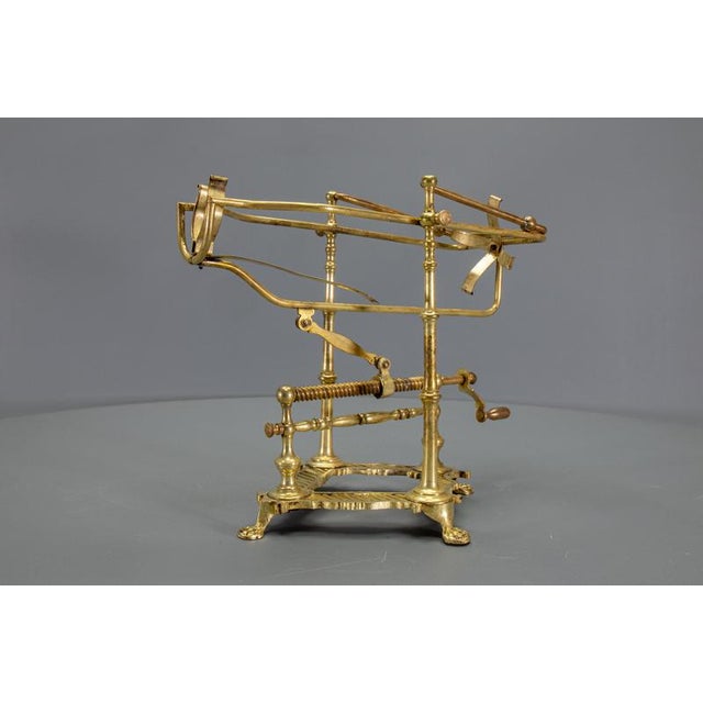French Art Deco Brass and Bronze Mechanical Wine Pourer Stand, 1930s For Sale - Image 13 of 18