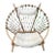 Modern Round 'Snowshoe' Wood & Woven Rope Lounge Chair | Chairish