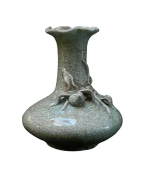 Chinese Celadon Crackle Ceramic Vase