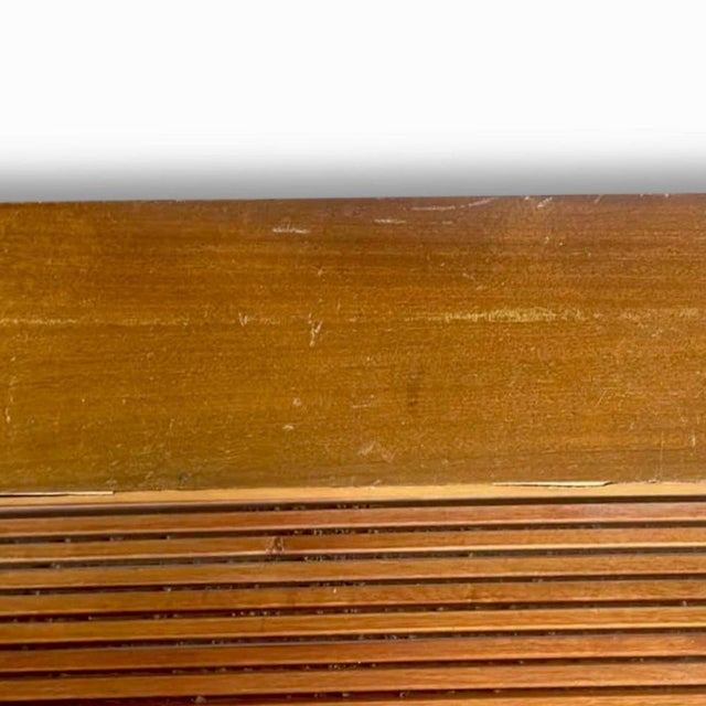 Brown Vintage Oak Tambour Roll Top Secretaire For Sale - Image 8 of 9