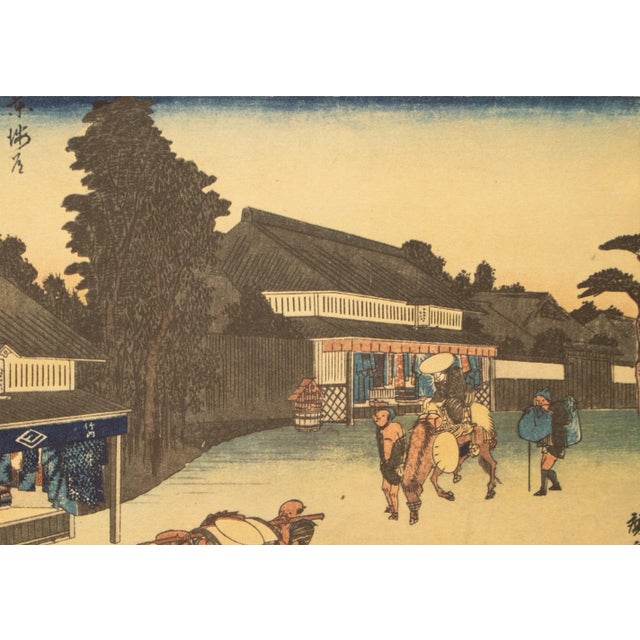1960s 1960 After Hiroshige "The 53 Stations of Tokaido Road: 40th Station" French Ukiyo-E Print For Sale - Image 5 of 12