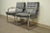 Late 20th Century Mid Century Modern Milo Baughman Style Chrome Steel Cantilever Arm Chairs - Pair For Sale - Image 11 of 12