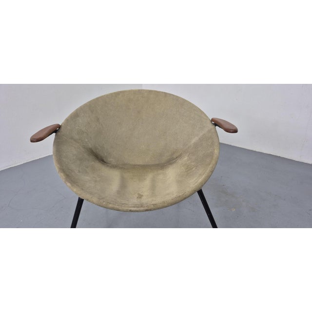Sueded Balloon Chair by Hans Olsen for Lea Furniture, Denmark, 1950s For Sale - Image 12 of 15