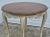 Brown Vintage Wood Round Table Venetian Two Tone White Crackle French Provincial For Sale - Image 8 of 12