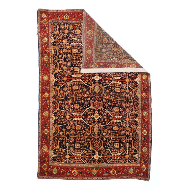 Antique Farahan Sarouk Rug 4'2'' x 6'7'' For Sale - Image 4 of 11