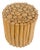 Sheath of Twigs Stripped & Varnished Hardwood Round End Side End Table Stand For Sale