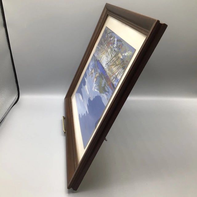 "Ducks in Flight" Signed Impressionist Framed Painting For Sale - Image 4 of 13