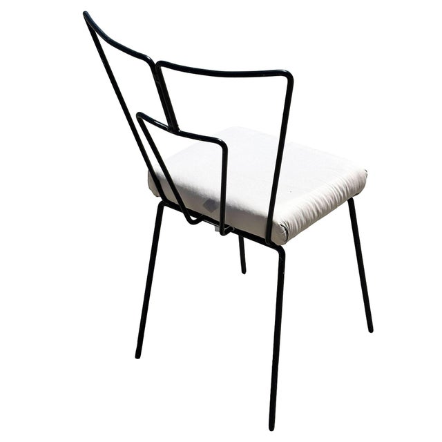 Mid 20th Century Mid-Century Iron Wire Art Side Dining Geometric Chair by Homecrest, Pair For Sale - Image 5 of 9