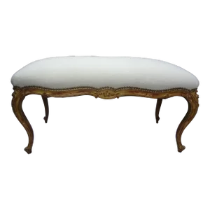 19th Century French Louis XV Style Giltwood Bench