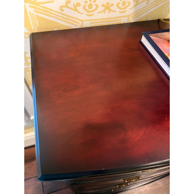 The Bombay Company 4-Drawer Bow-Front Chest From the Bombay Company Hepplewhite-Style Bachelor's Chest, Attributed For Sale - Image 11 of 15