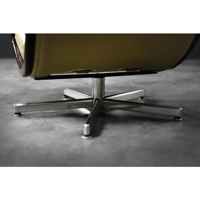 Mid-Century German Modern Leather Swivel Armchair by Eugen Schmidt for Soloform, 1960s For Sale - Image 12 of 18