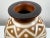 Studio Pottery Brown & Off White Vase W Tribal-Inspired Geometric Motifs Signed For Sale - Image 4 of 13