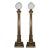 Antique Bronze Torchieres Fluted Column Form - A Pair For Sale