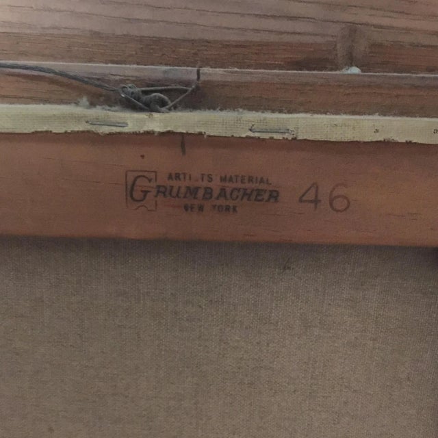 Nautical Oil Painting on Canvas Harbor Scene by Karl Kaufmann For Sale - Image 3 of 9