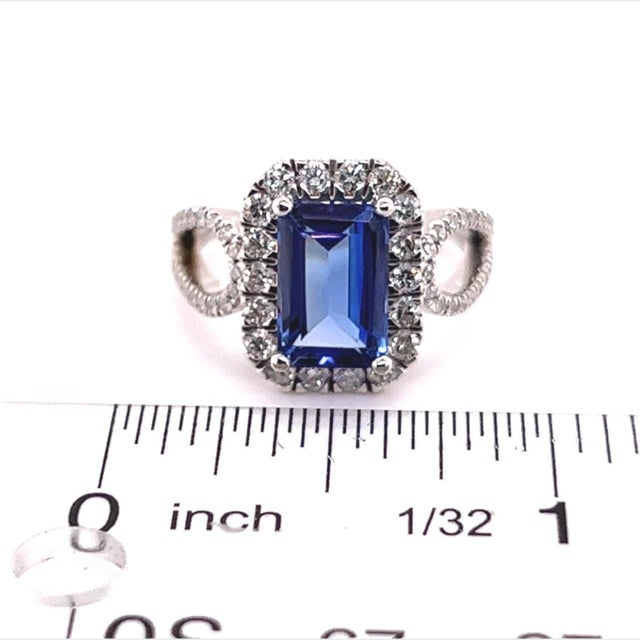 Natural Tanzanite Diamond Ring 14k Gold 5.08 TCW 5.52g Certified For Sale - Image 10 of 11