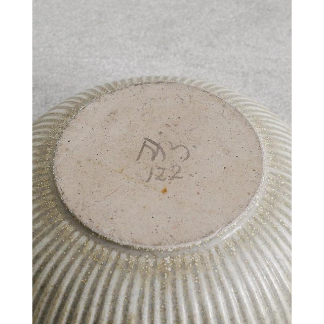 Ceramic Danish Mid-Century Grey Ceramic Bowl by Arne Bang, 1950s For Sale - Image 7 of 8
