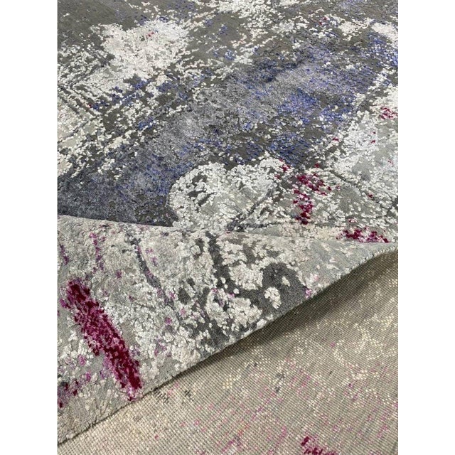 Abstract Handwoven Modern Abstract Area Rug 9x12 For Sale - Image 3 of 12