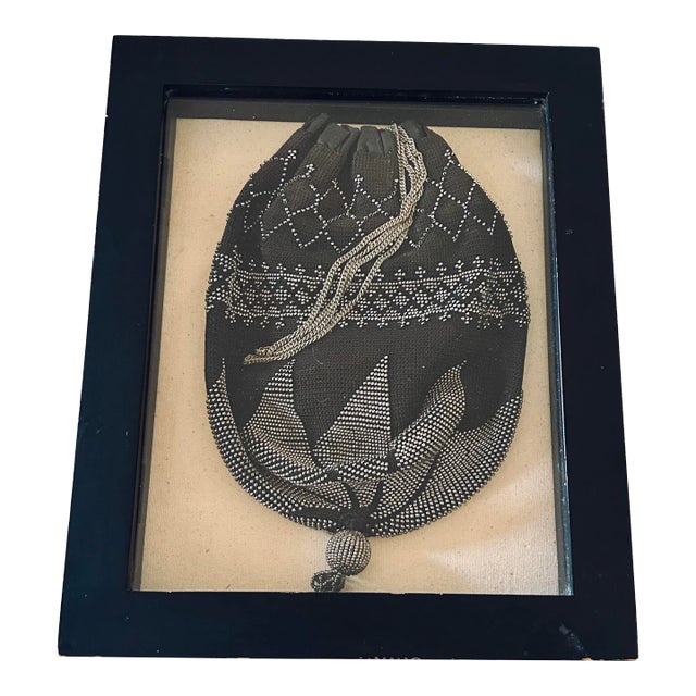 Framed 1920's Beaded Evening Bag For Sale