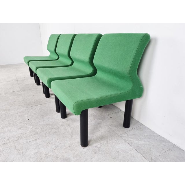 Vintage Lounge Chairs, 1980s, Set of 4 For Sale - Image 4 of 12