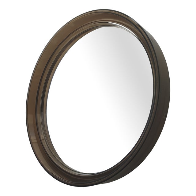 Smoked Acrylic Glass Mirror from Gilac, 1970s For Sale