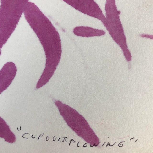 2000 - 2009 Original Outsider Artist Peter Duncan “Cup Over Flowing” Abstract Encaustic Painting/Drawing For Sale - Image 5 of 6