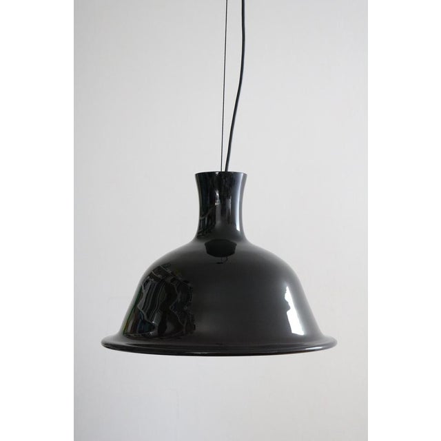 Black Danish Model Kantate Pendant Lamp in Aubergine by Michael Bang for Holmegaard, 1980s For Sale - Image 8 of 8