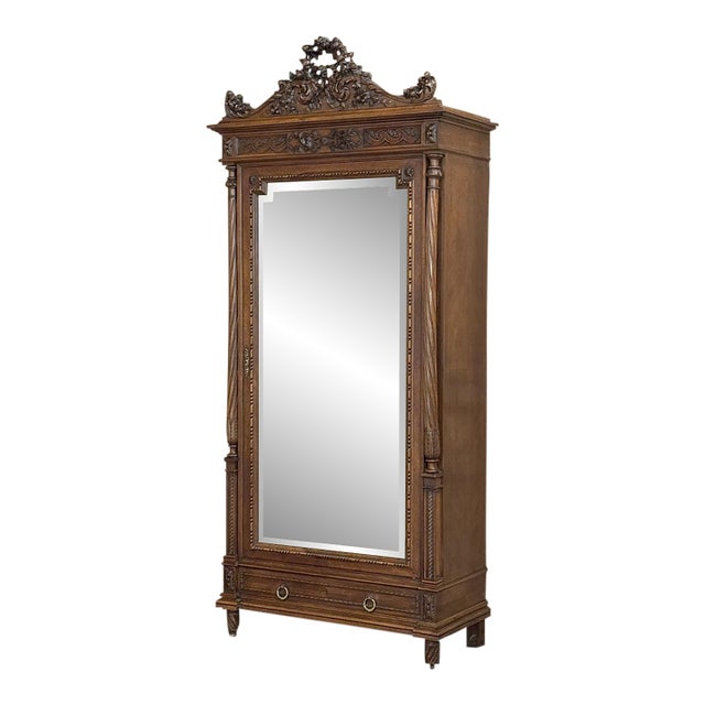 19th Century French Louis XVI Walnut Armoire For Sale