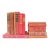 Antique & Vintage Red & Gilt Books, Set of 14 For Sale