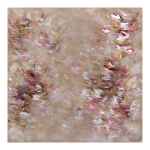 Love Season - Dreamy Romantic Abstract Textural Soft Blush Tone Floral Painting Original Artwork by Vé Boisvert