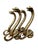 1970s Serpent Cocktail Coffee Table Glass 2 Tier Alain Chervet Style Gold Tone For Sale - Image 9 of 11