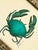 A fresh pop of coastal color, brought to life in the most beautiful emerald green. This handpainted crab features rich...