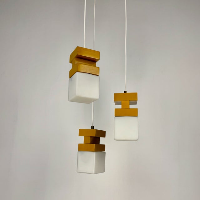 1970s Mid-Century Modern Cascade Cube Pendant Lamp, Italy, 1970s For Sale - Image 5 of 11