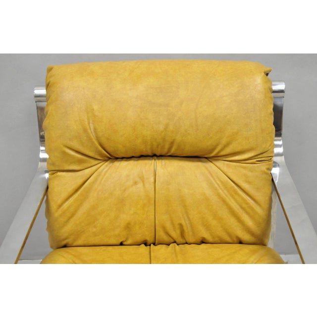 Mid Century Modern Chrome Milo Baughman Style Club Lounge Chair by Agi Ind. For Sale - Image 10 of 18