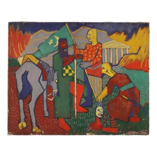 Orazi, Composition, Oil on Canvas For Sale