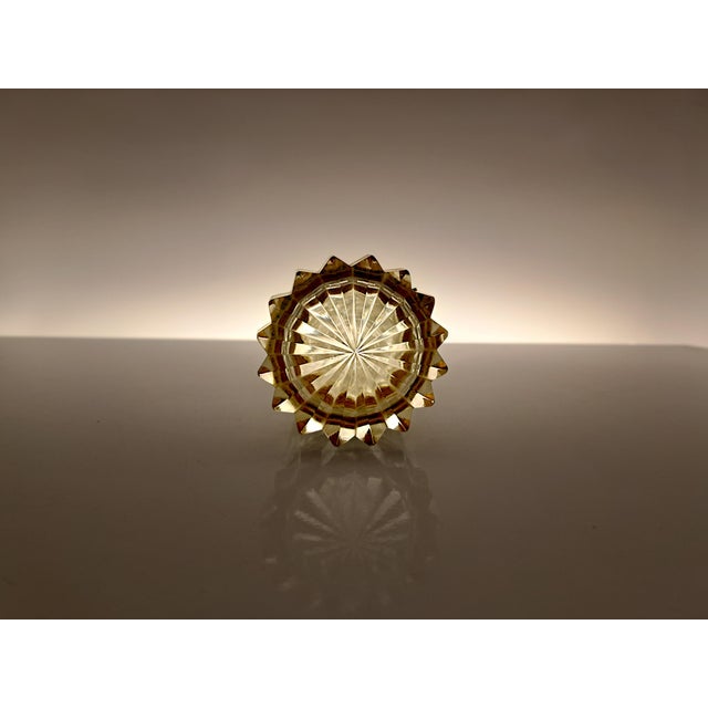 Goldenrod Baccarat Style Jewelry Box in Crystal and Gold Metal, 1970s For Sale - Image 8 of 10