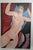 Mid 20th Century Large Modernist Reclining Female Nude Original Oil Painting on Canvas, Mid-20th Century For Sale - Image 5 of 13
